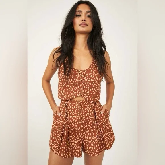 Free People Bennett Crop Cotton Shorts - Picture 1 of 9